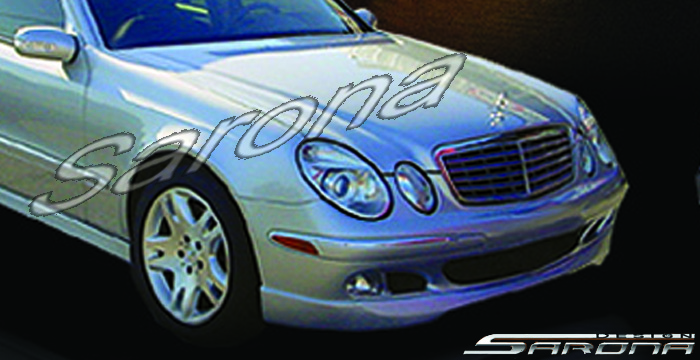 Custom Mercedes E Class  Sedan Front Add-on Lip (2003 - 2006) - $379.00 (Part #MB-029-FA)